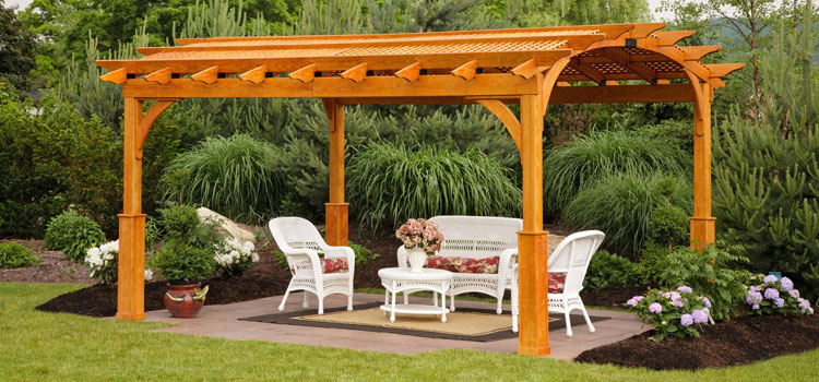 Cedar Wood Pergola Installation in Rancho Palos Verdes, CA